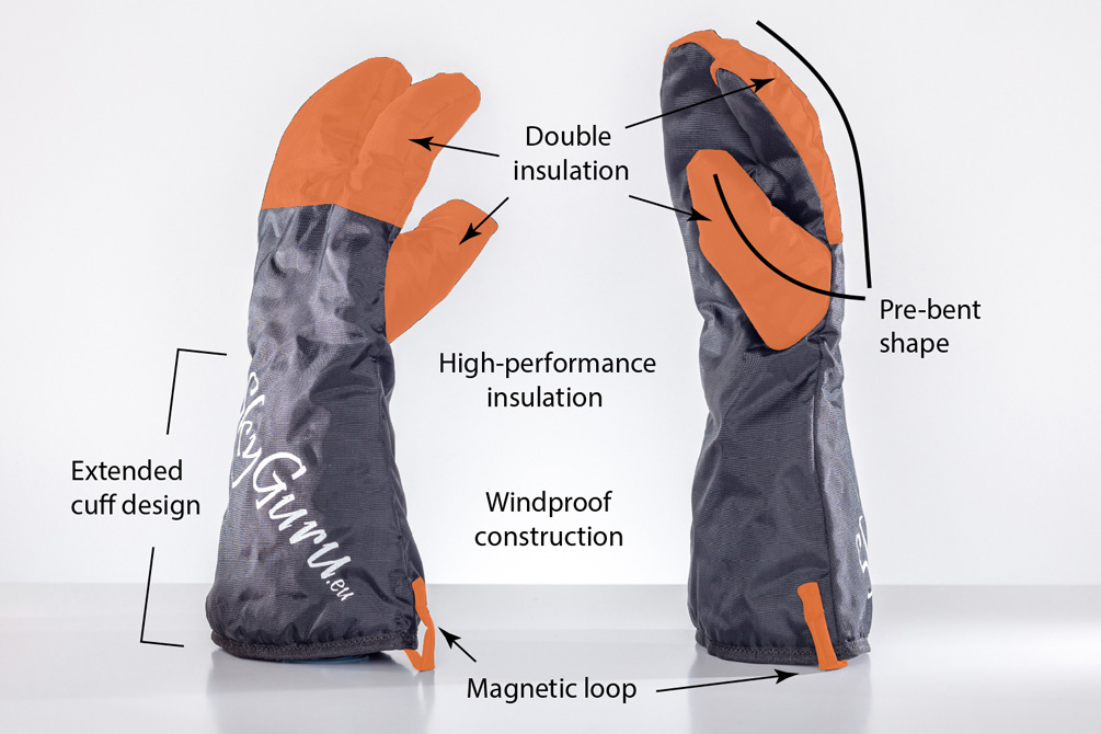 Photo of SkyGuru 3 finger overgloves, key features